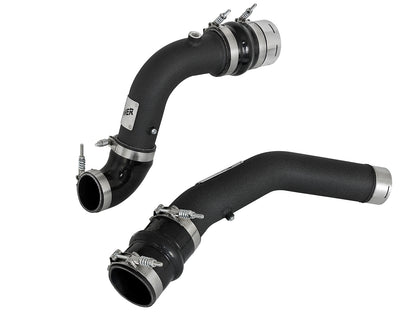 aFe BladeRunner 3 IN Aluminum Hot and Cold Charge Pipe Kit Black - Ford 2017-2022 6.7L
