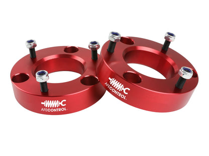 aFe 2.0 IN Billet Aluminum Front Leveling Spacers Red - Chevy/GMC 2007-2026