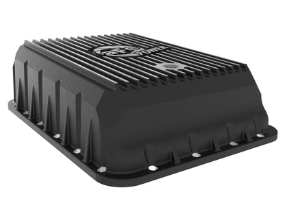 aFe Pro Series Transmission Pan Black w/ Machined Fins - Ram 2013-2024 6.7L