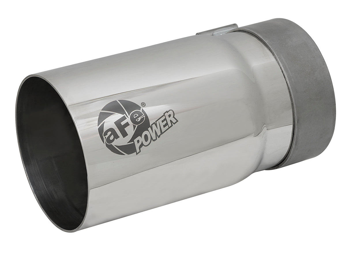 aFe MACH Force-Xp 304 Stainless Steel Clamp-on Exhaust Tip Polished Right Side Exi