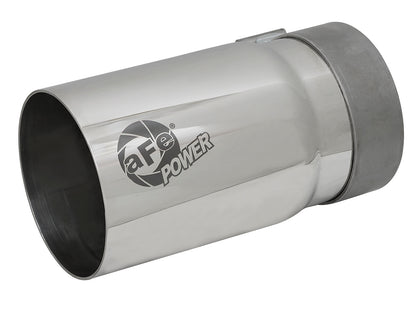 aFe MACH Force-Xp 304 Stainless Steel Clamp-on Exhaust Tip Polished Right Side Exi