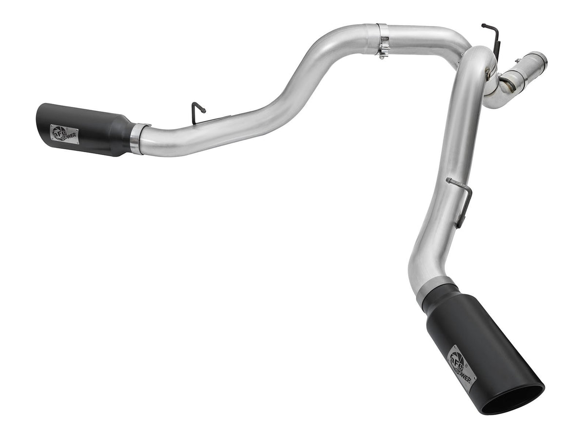 aFe ATLAS 4 IN Aluminized Steel DPF-Back Exhaust System w/Black Tip - Chevy/GMC 2016 6.6L