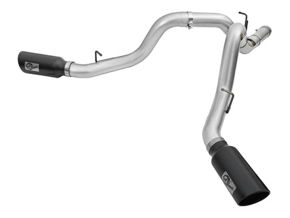aFe ATLAS 4 IN Aluminized Steel DPF-Back Exhaust System w/Black Tip - Chevy/GMC 2016 6.6L