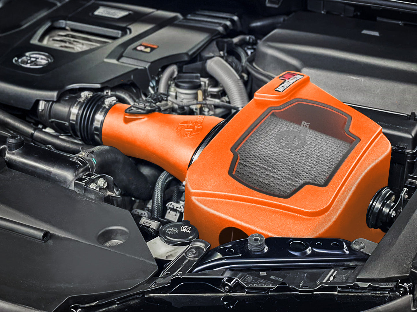 aFe Momentum HD Cold Air Intake System Orange w/ Pro DRY S Filter - 2022-2026 3.3L