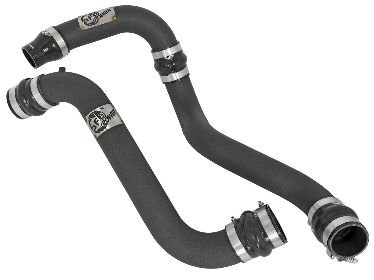 aFe BladeRunner 3 IN Aluminum Hot and Cold Charge Pipe Kit Black - Chevy/GMC 2011-2016 6.6L