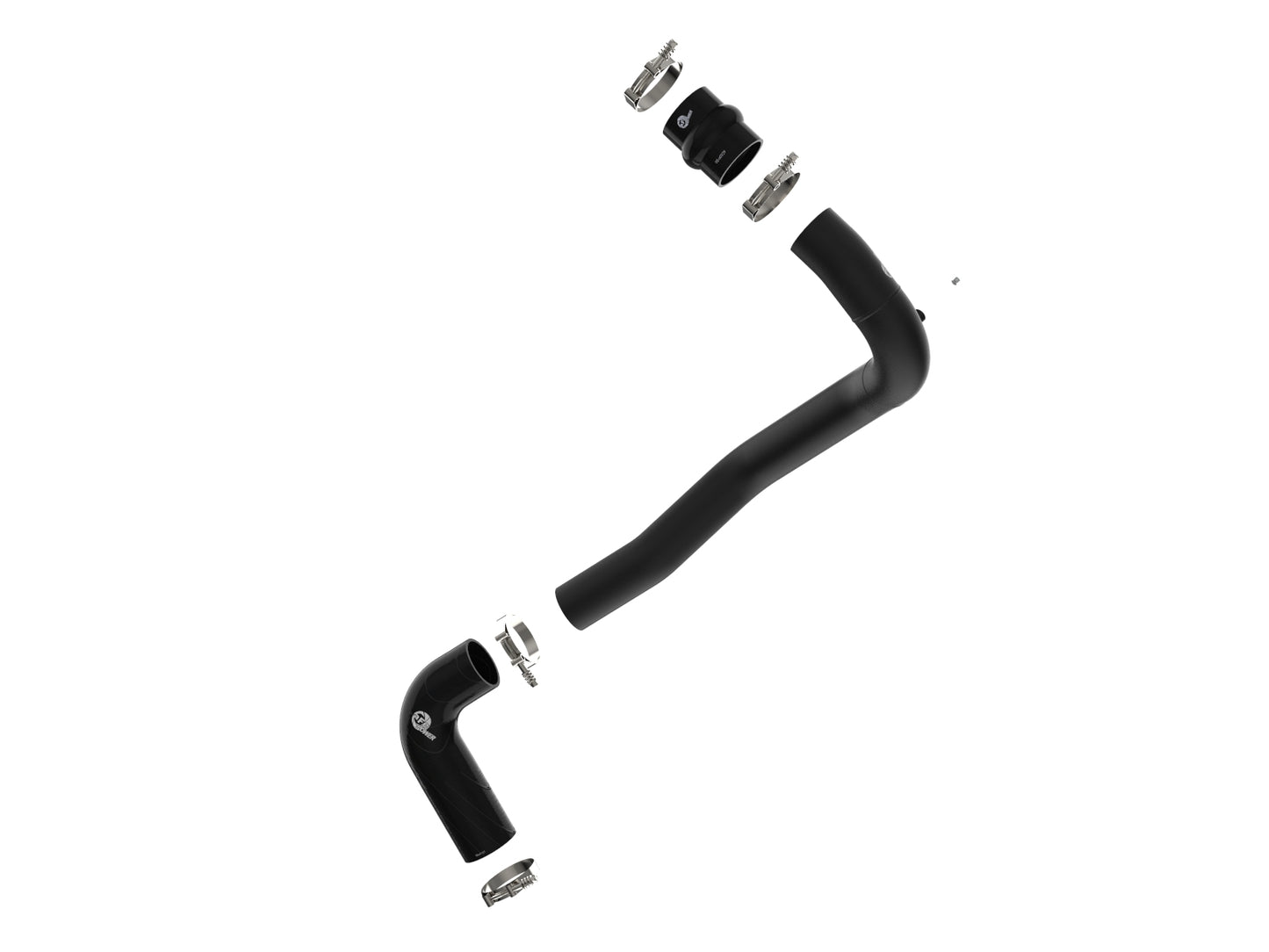 aFe BladeRunner 3 IN Aluminum Hot Charge Pipe Black - Ford 2008-2010 6.4L