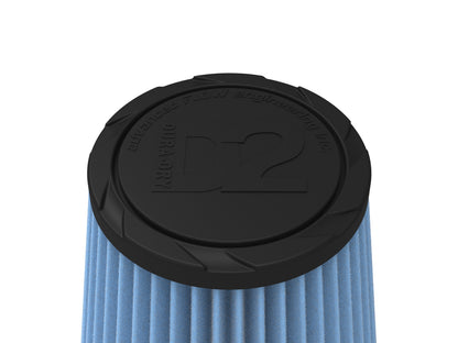 aFe Universal Clamp-On Air Filter w/ D2 Dura-Dry Media - 21-40006V