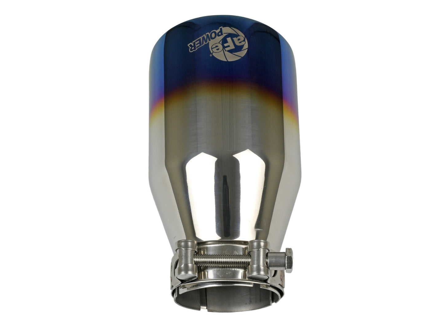 aFe MACH Force-Xp 304 Stainless Steel Clamp-on Exhaust Tip Blue Flame