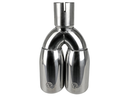 aFe MACH Force-Xp 304 Stainless Steel Clamp-on Exhaust Tip Polished - 49T25374-P12