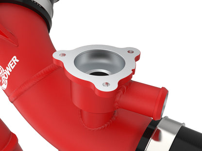 aFe BladeRunner 2-1/2 IN Aluminum Hot Charge Pipe Red - 2022-2026 3.4L
