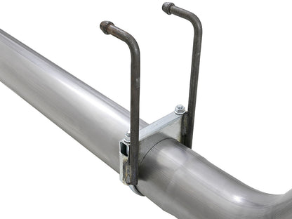 aFe Rebel XD Series 4 IN 409 Stainless Steel DPF-Back Exhaust w/Dual Black Tips - Ford 2011-2014 6.7L