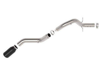 aFe Large Bore-HD 5 IN 409 Stainless Steel DPF-Back Exhaust System w/Black Tip - Chevy/GMC 2024-2026 6.6L