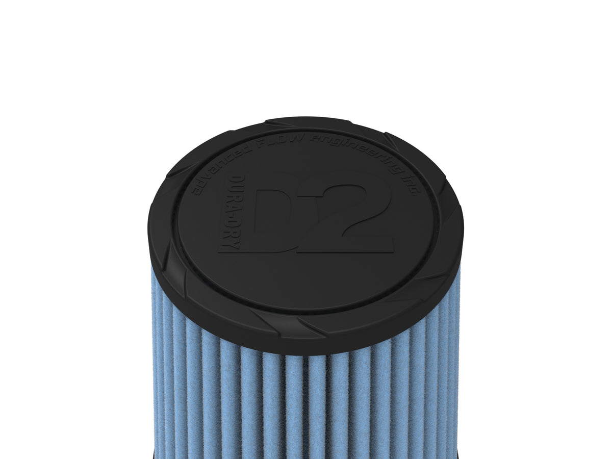 aFe Magnum FORCE Intake Replacement Air Filter w/ Dura-Dry Media - Flange Inside Diameter 3 in, Base Diameter 6 in