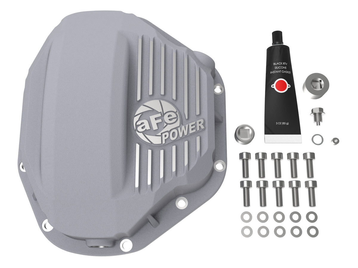 aFe Street Series Rear Differential Cover Raw w/ Machined Fins - Dodge/Ford 1994-2007