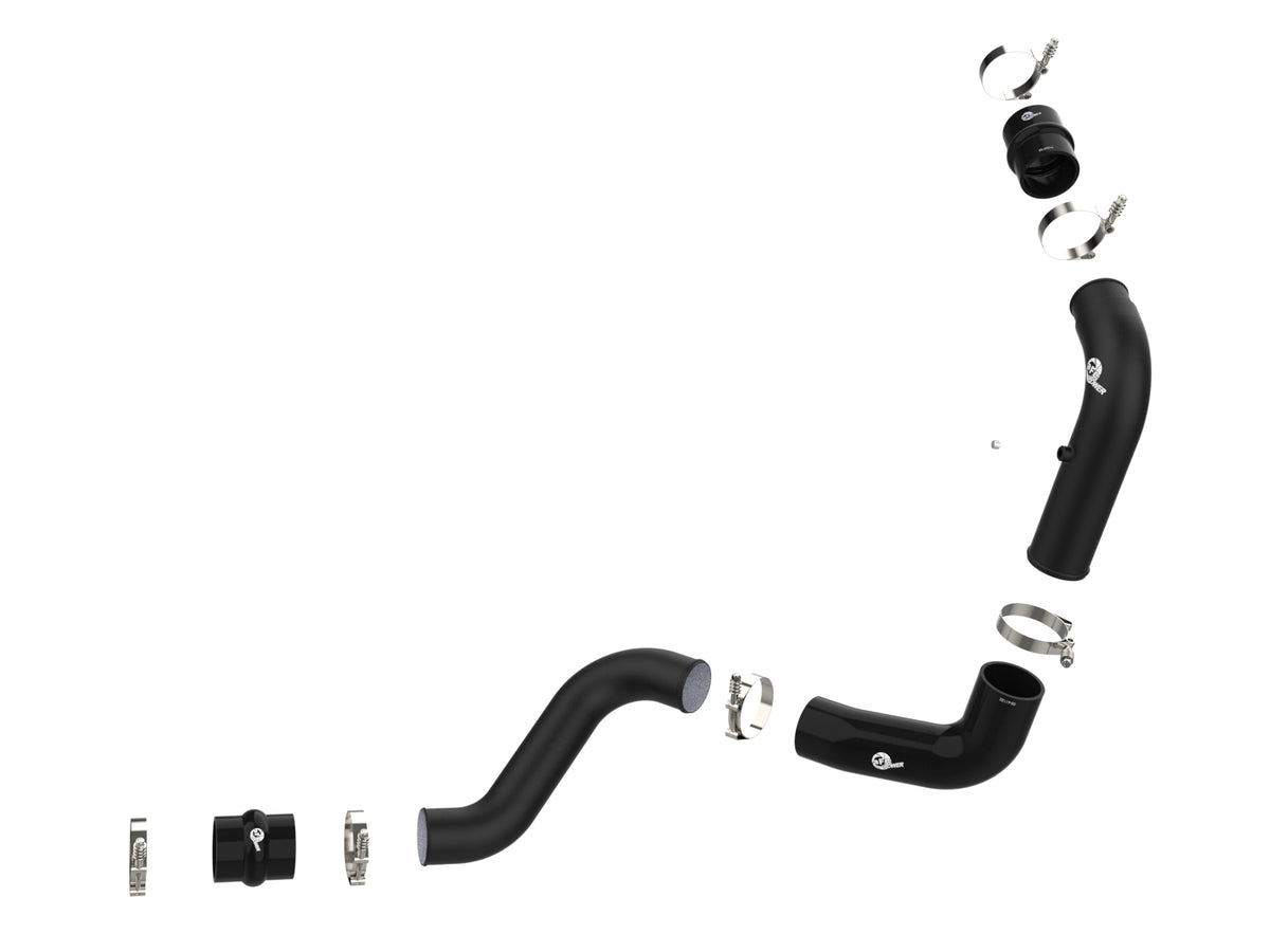 aFe BladeRunner 3 IN Aluminum Hot Charge Pipe Black - Chevy/GMC 2020-2026 6.6L