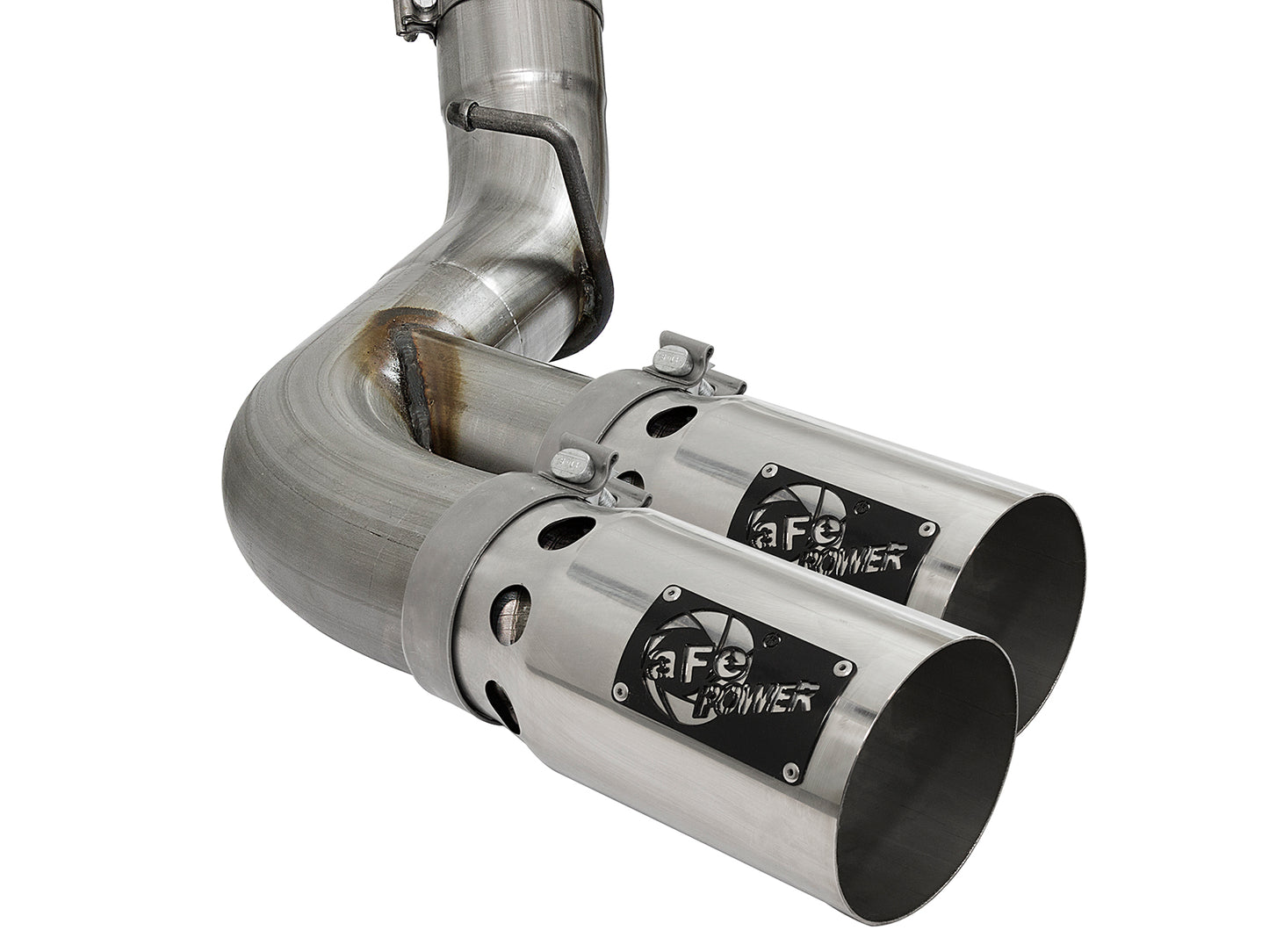 aFe Rebel XD Series 4 IN 409 Stainless Steel DPF-Back Exhaust w/Dual Polished Tips - Chevy/GMC 2017-2019 6.6L