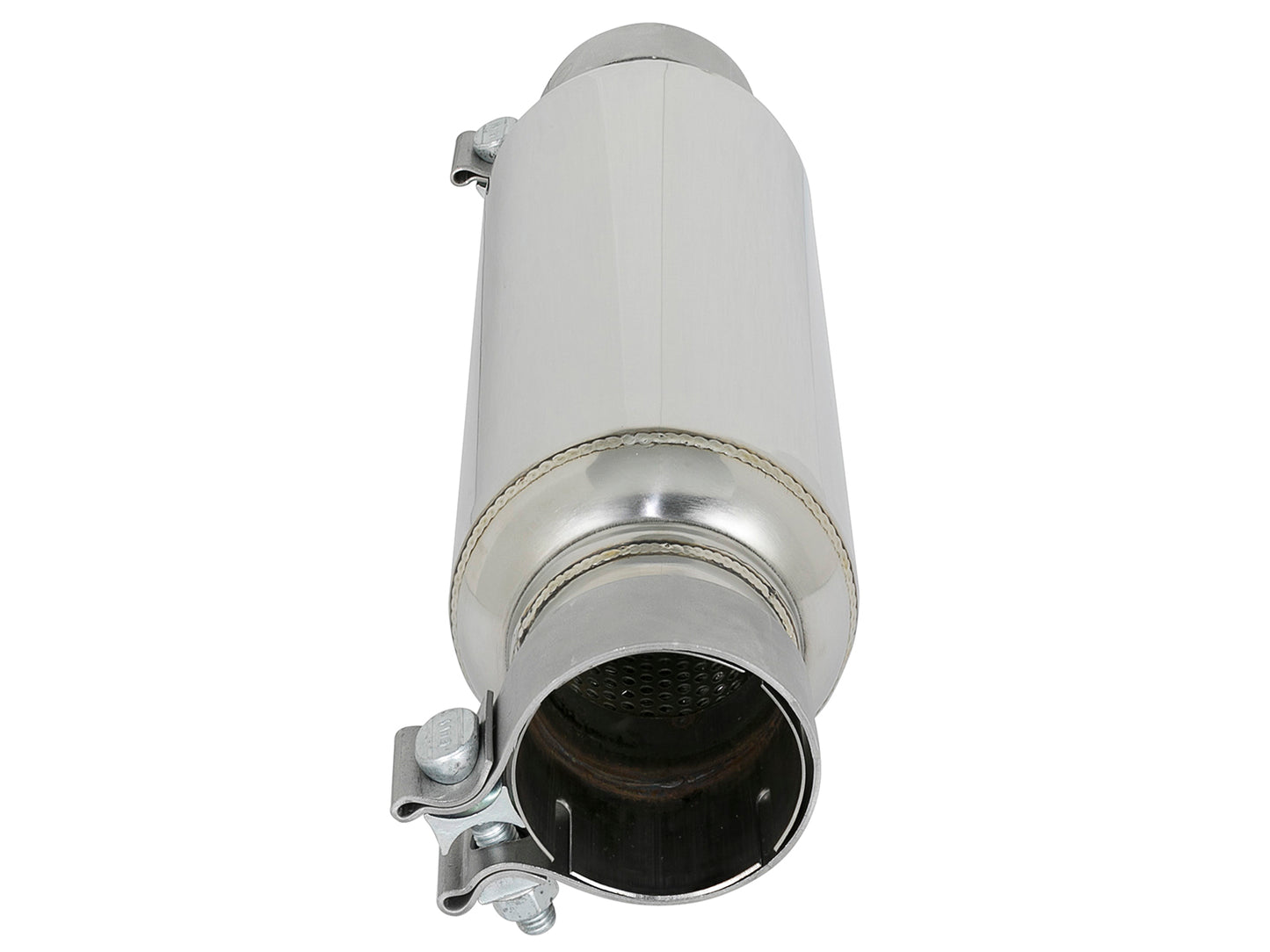 aFe MACH Force-Xp 304 Stainless Steel 2.5 IN Inet/Outlet Resonator 16 IN L