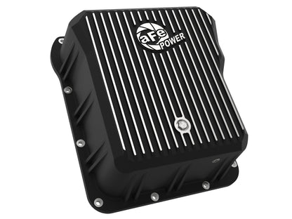 aFe Pro Series Transmission Pan Black w/ Machined Fins - Chevy/GMC 2001-2019 6.6L/8.1L