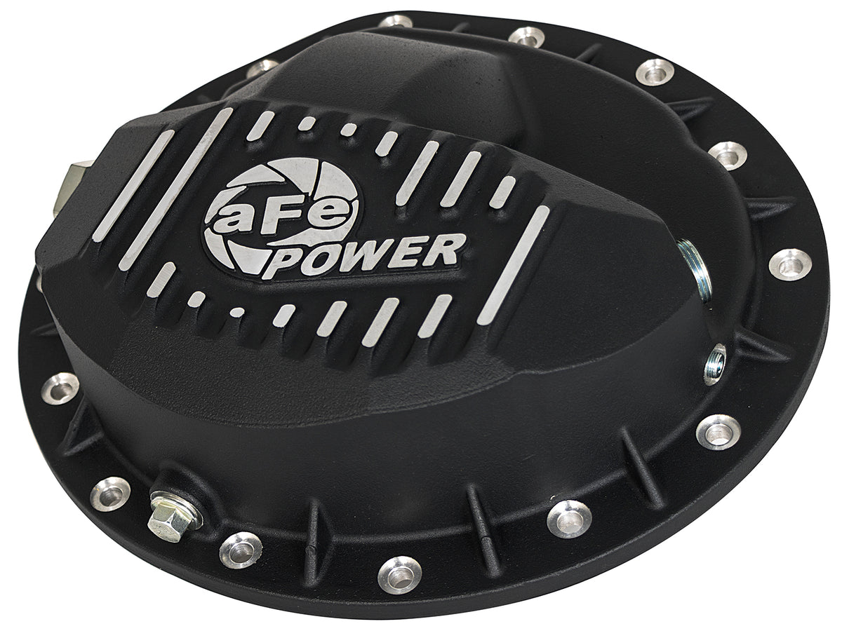 aFe Pro Series Front Differential Cover Black w/ Machined Fins - Dodge/Ram 2003-2013 5.9L/6.7L