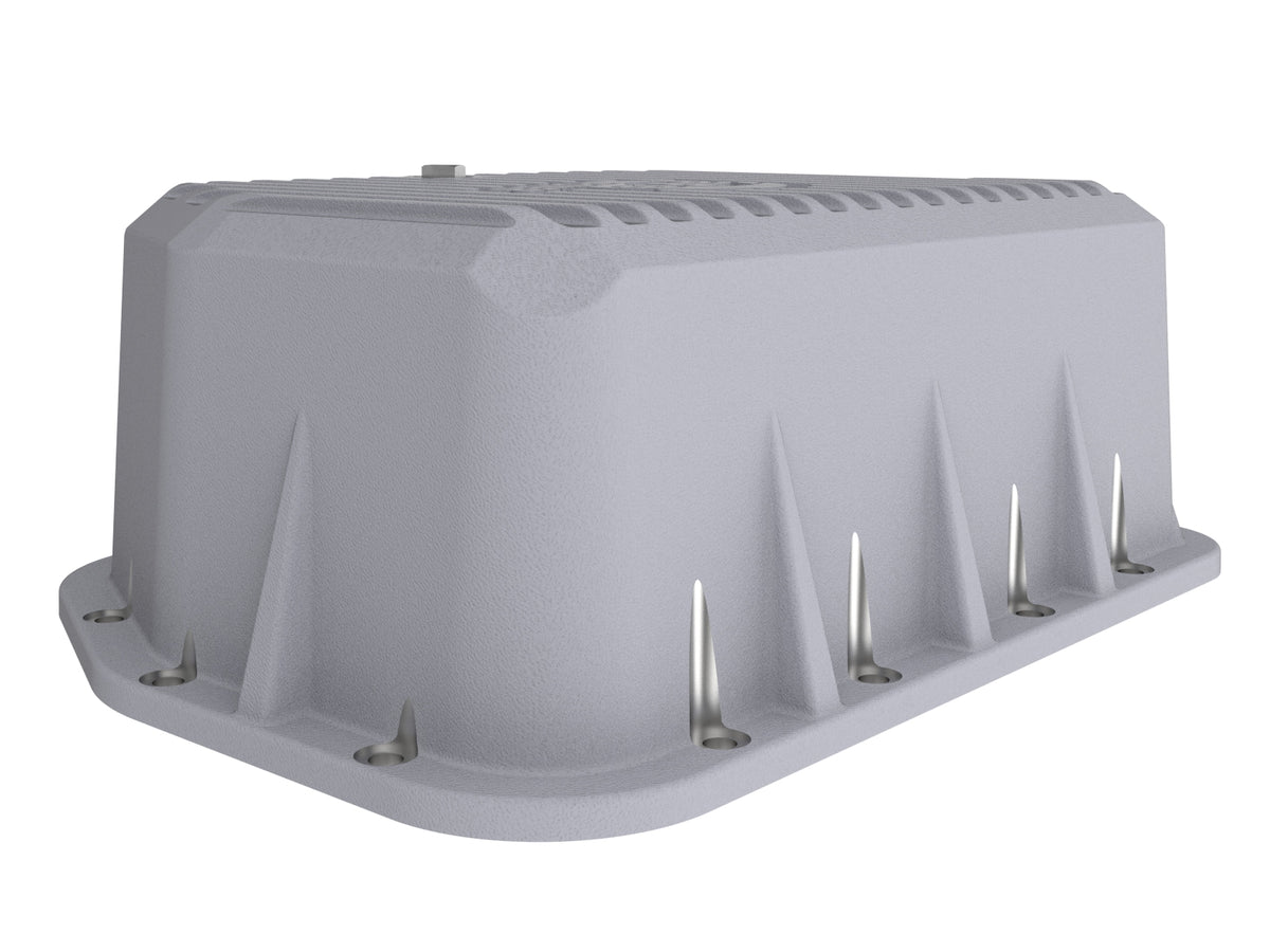 aFe Street Series Transmission Pan Raw w/ Machined Fins - Dodge 1994-2007 5.9L