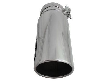 aFe MACH Force-Xp 409 Stainless Steel Clamp-on Exhaust Tip Polished - Right, Inlet Inside Diameter 4 in