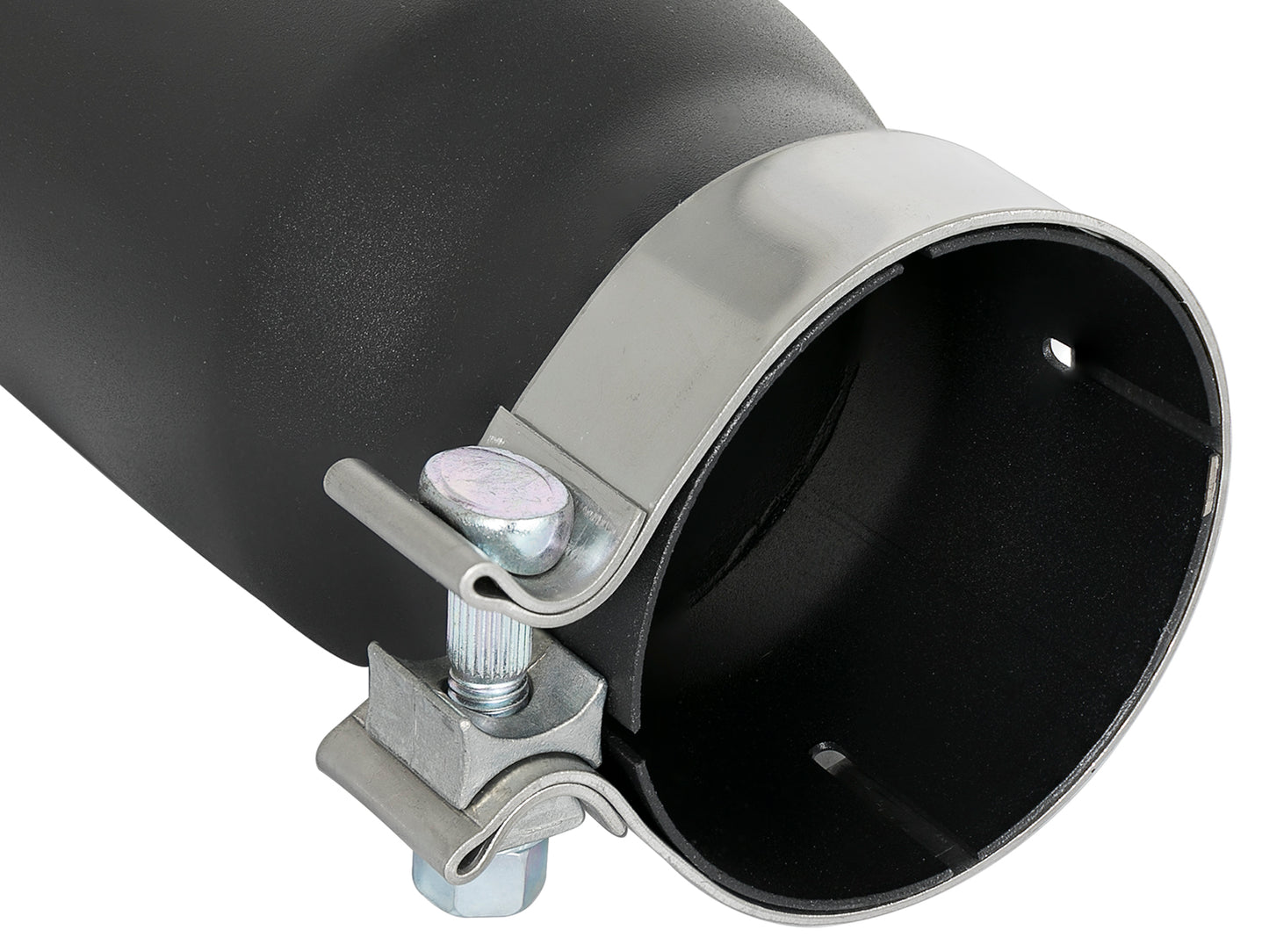 aFe MACH Force-Xp 409 Stainless Steel Clamp-on Exhaust Tip Black - 49T35451-B12