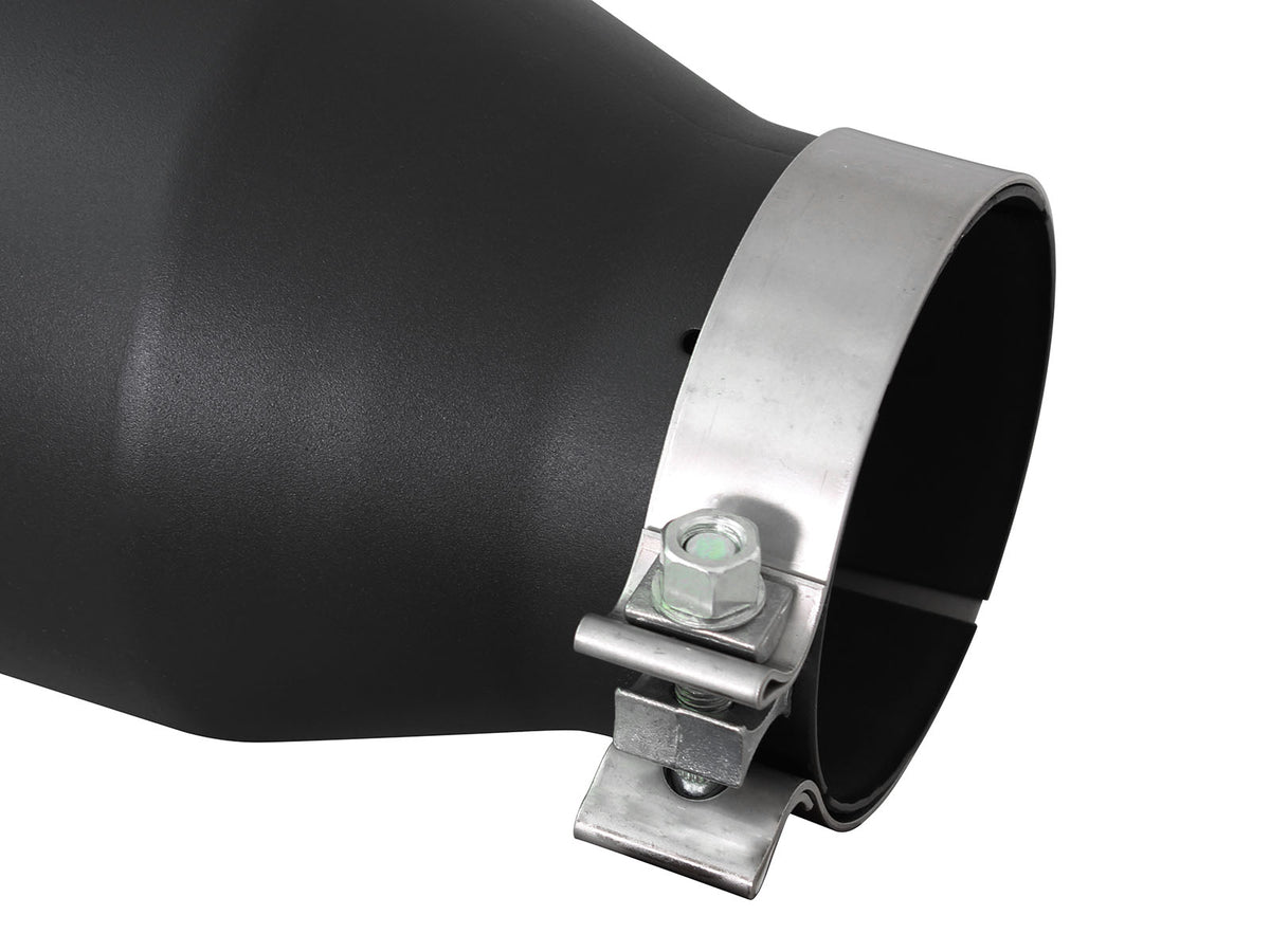 aFe MACH Force-Xp 409 Stainless Steel Clamp-on Exhaust Tip Black - 49T40601-B15