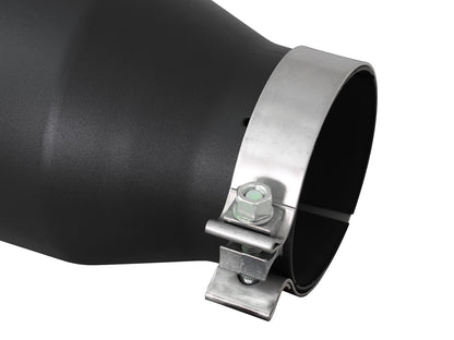 aFe MACH Force-Xp 409 Stainless Steel Clamp-on Exhaust Tip Black - 49T40601-B15