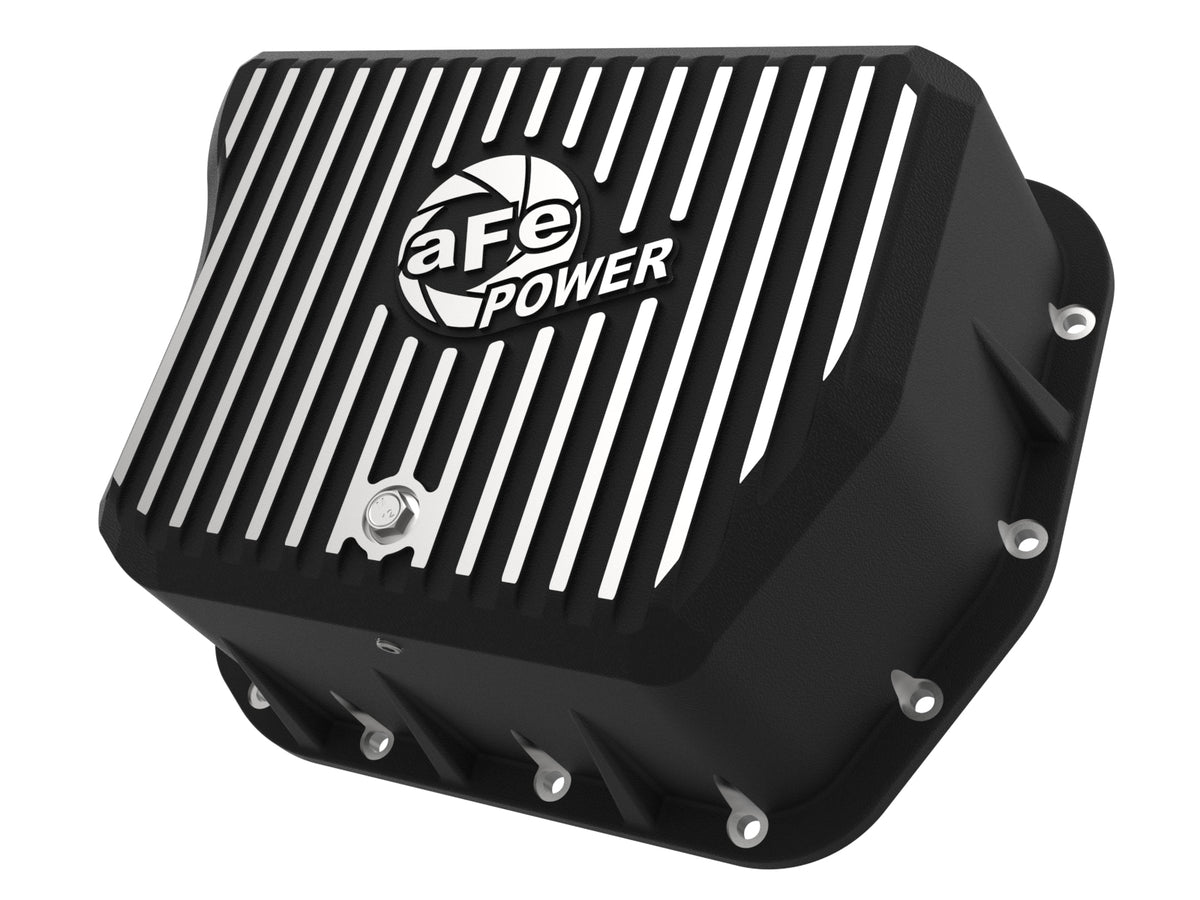 aFe Pro Series Transmission Pan Black w/ Machined Fins - Dodge 1994-2007 5.9L
