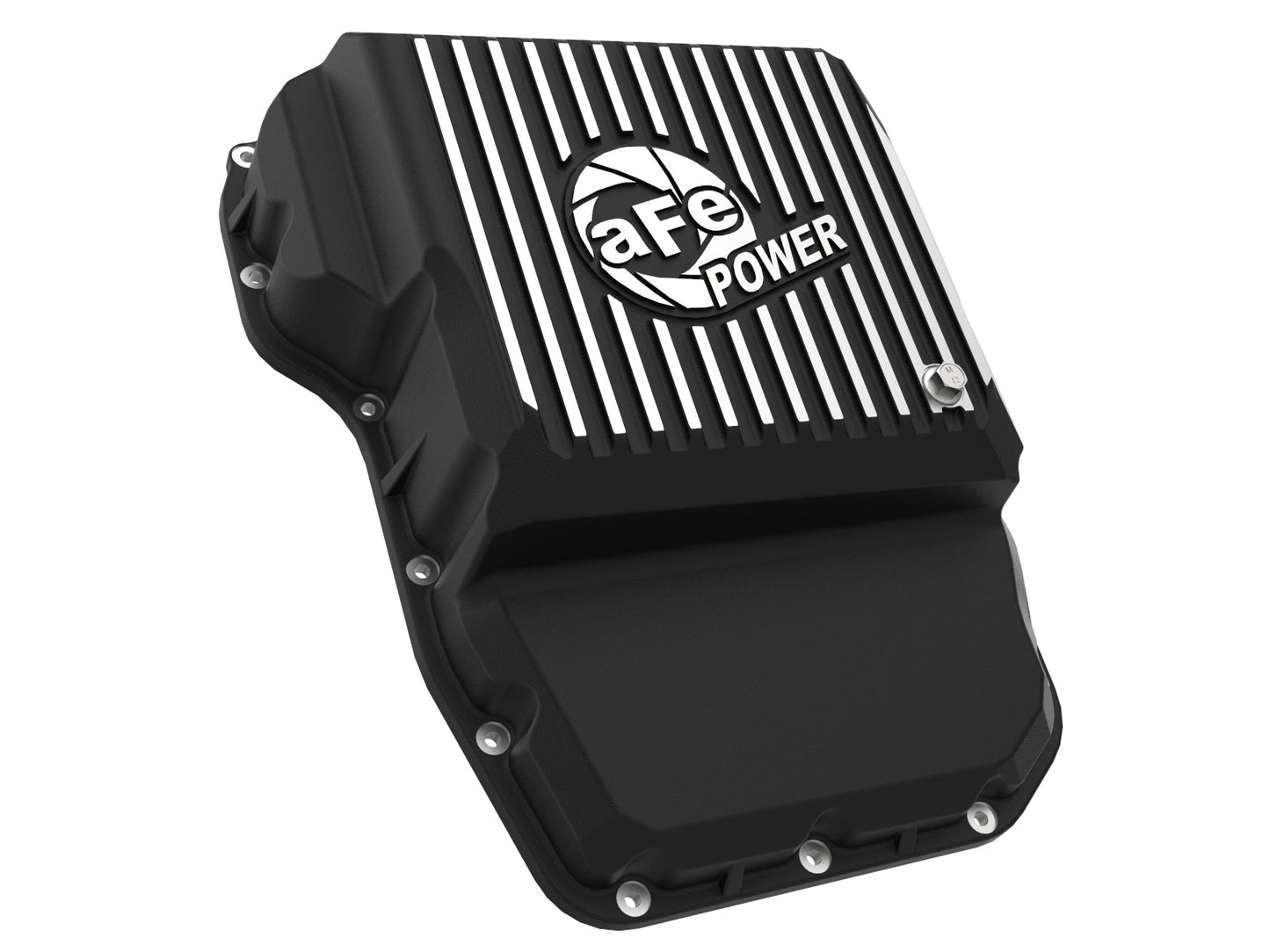 aFe Pro Series Transmission Pan Black w/ Machined Fins - Dodge/Ram 2007-2012 6.7L
