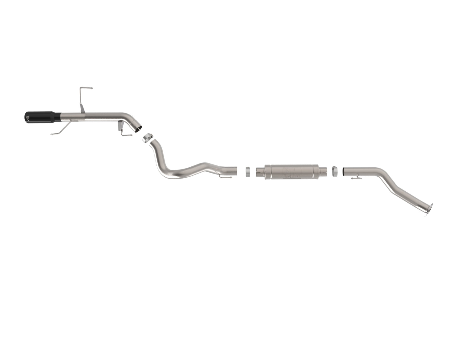 aFe Vulcan Series 3 IN Stainless Steel Rear Exit Exhaust System w/ Black Tip - 2022-2026 3.3L