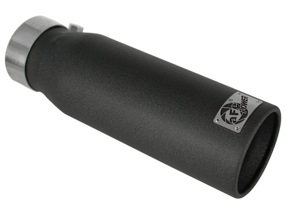 aFe MACH Force-Xp 409 Stainless Steel Clamp-on Exhaust Tip Black - 49-92043-B