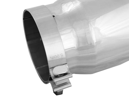 aFe MACH Force-Xp 304 Stainless Steel Clamp-on Exhaust Tip Polished - 49T50604-P12