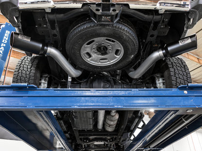 aFe Large Bore-HD 4 IN 409 Stainless Steel DPF-Back Exhaust System w/Polished Tip - Chevy/GMC 2016 6.6L