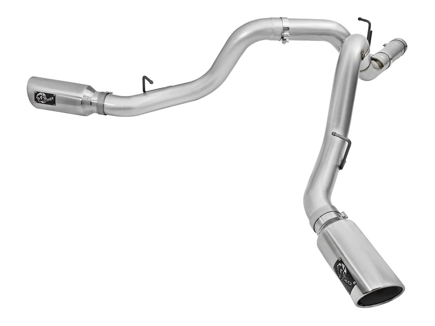 aFe ATLAS 4 IN Aluminized Steel DPF-Back Exhaust System w/Polished Tip - Chevy/GMC 2016 6.6L