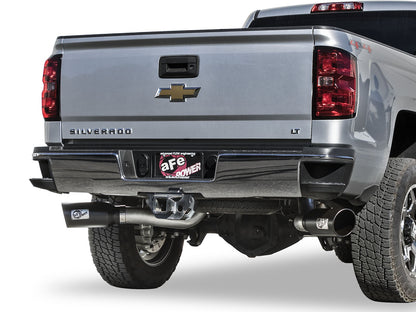 aFe ATLAS 4 IN Aluminized Steel DPF-Back Exhaust System w/Black Tip - Chevy/GMC 2016 6.6L