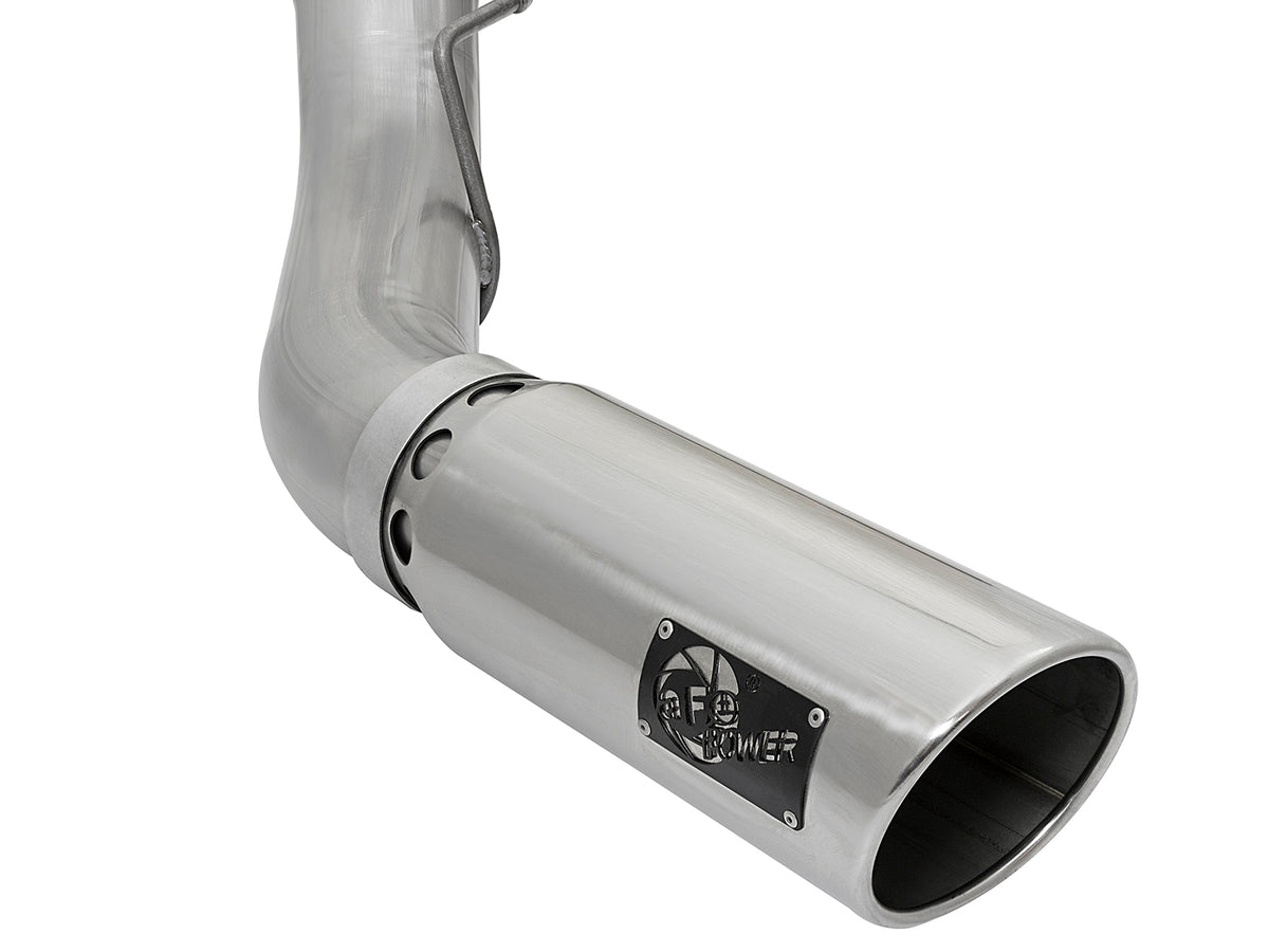 aFe ATLAS 5 IN Aluminized Steel DPF-Back Exhaust System w/Polished Tip - Ford 2017-2026 6.7L