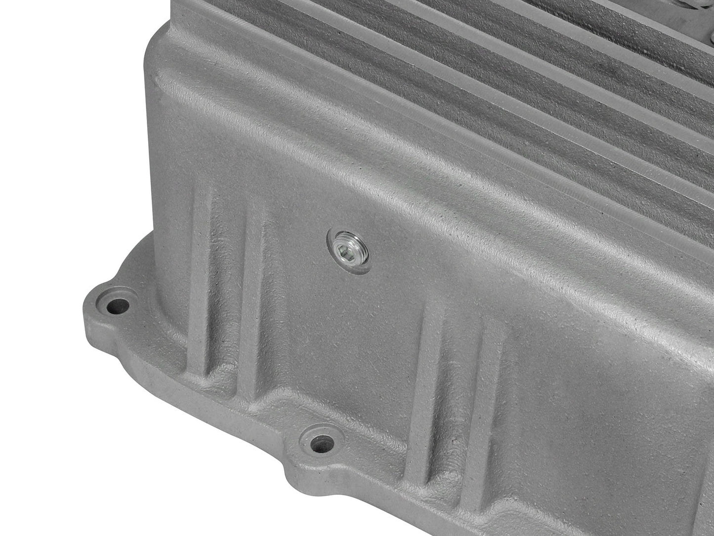 aFe Street Series Transmission Pan Raw w/ Machined Fins - Ford 2011-2021 6.2L/6.7L