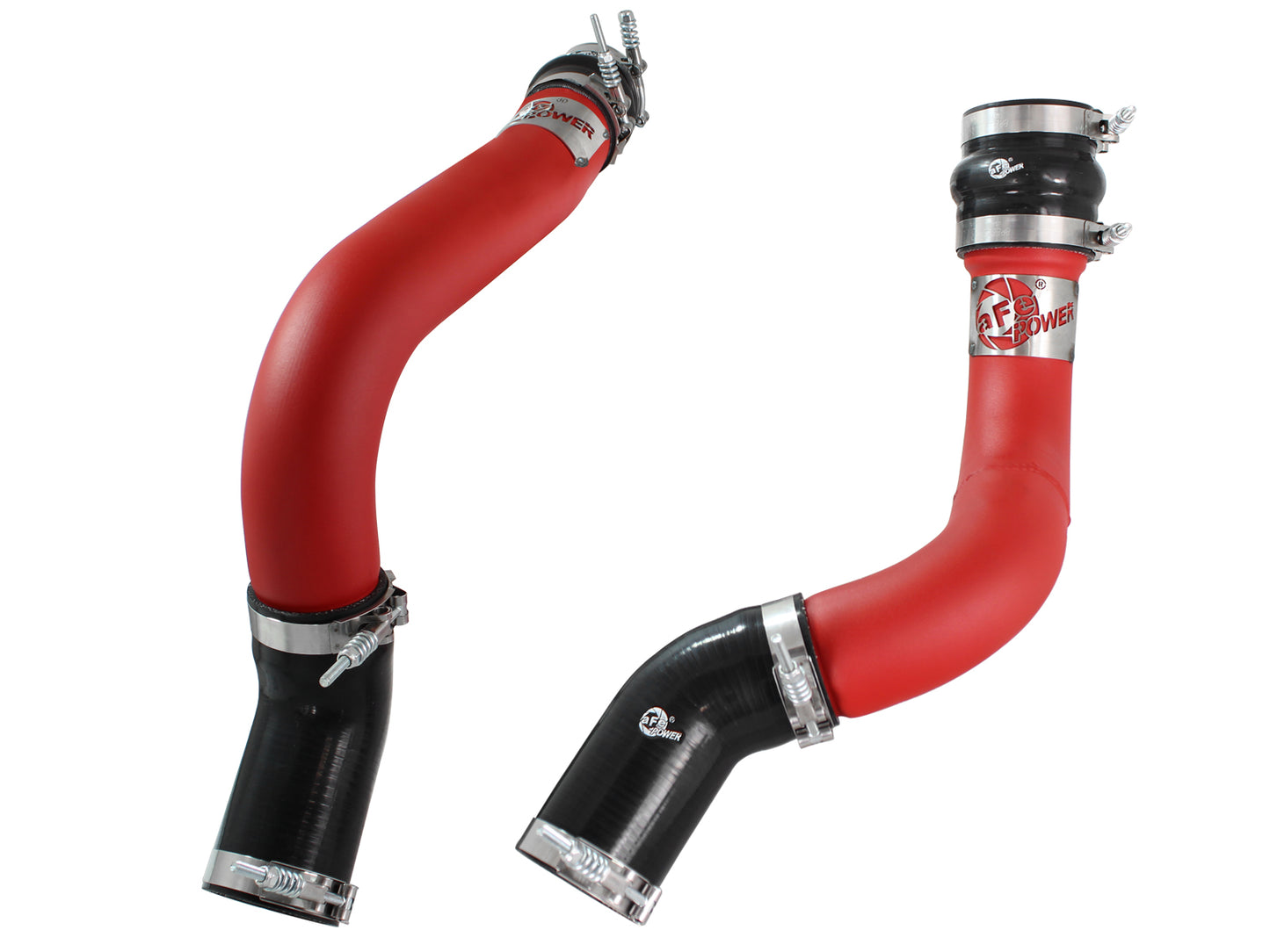 aFe BladeRunner 3 IN Aluminum Hot and Cold Charge Pipe Kit Red - Ram 2013-2018 6.7L