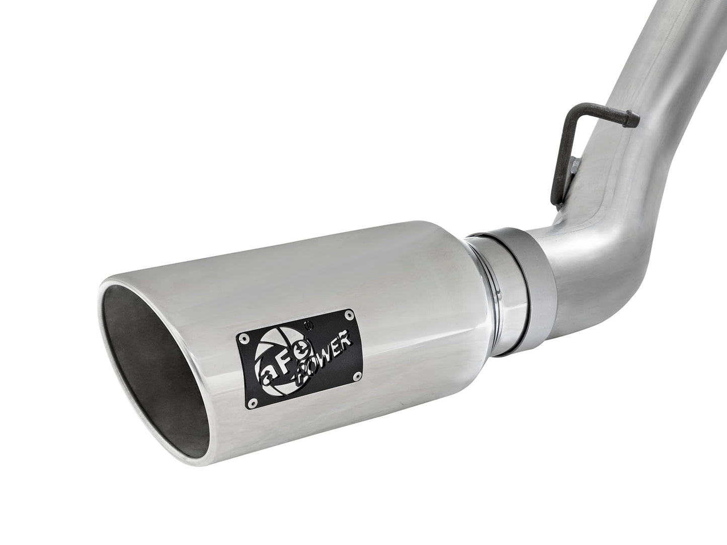 aFe Large Bore-HD 4 IN 409 Stainless Steel DPF-Back Exhaust System w/Polished Tip - Chevy/GMC 2016 6.6L