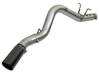 aFe Large Bore-HD 4 IN 409 Stainless Steel DPF-Back Exhaust System w/Black Tip - Chevy/GMC 2017-2019 6.6L