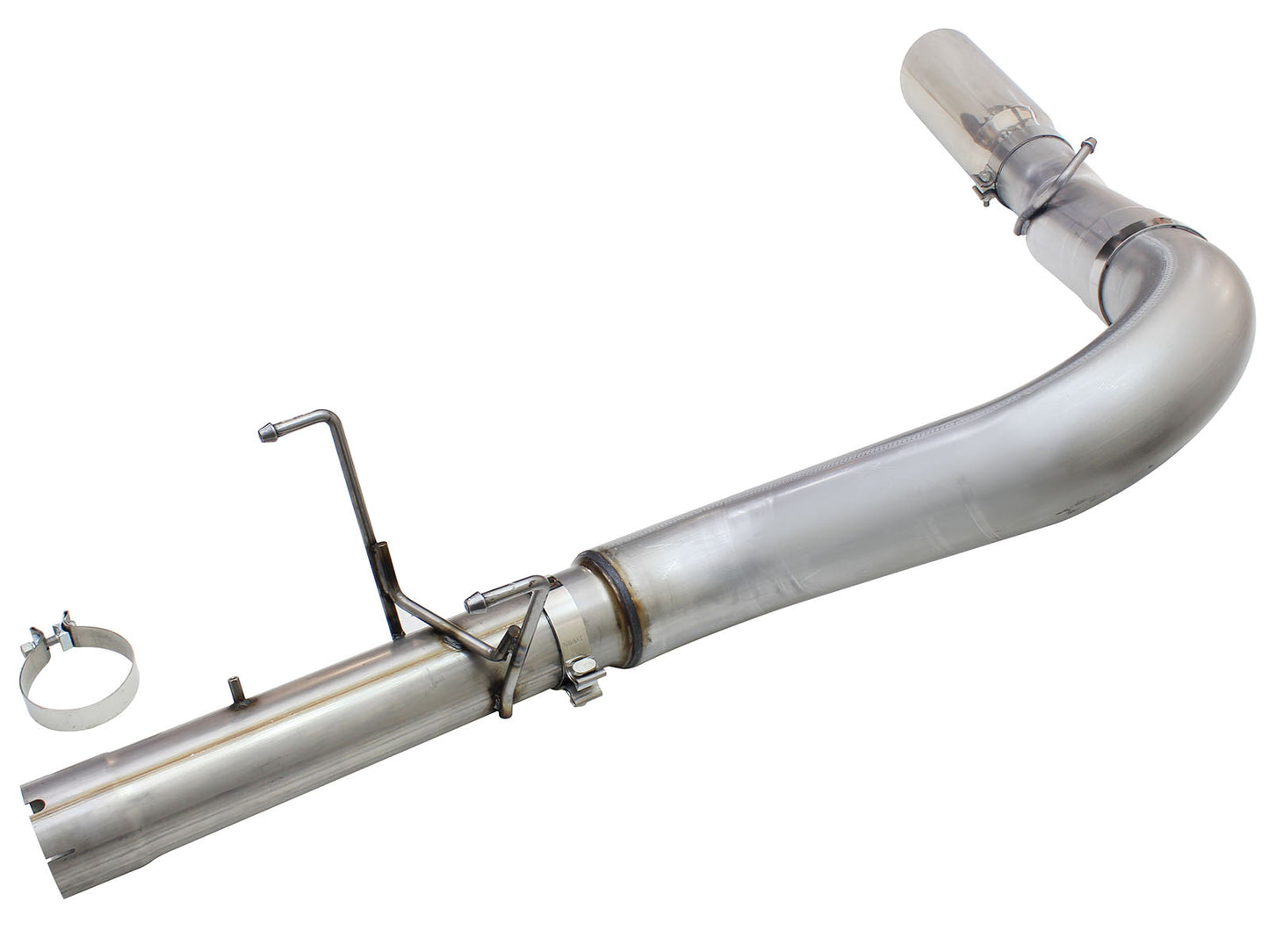 aFe ATLAS 5 IN Aluminized Steel DPF-Back Exhaust System w/Polished Tip - Ram 2013-2018 6.7L - 49-02051-1P
