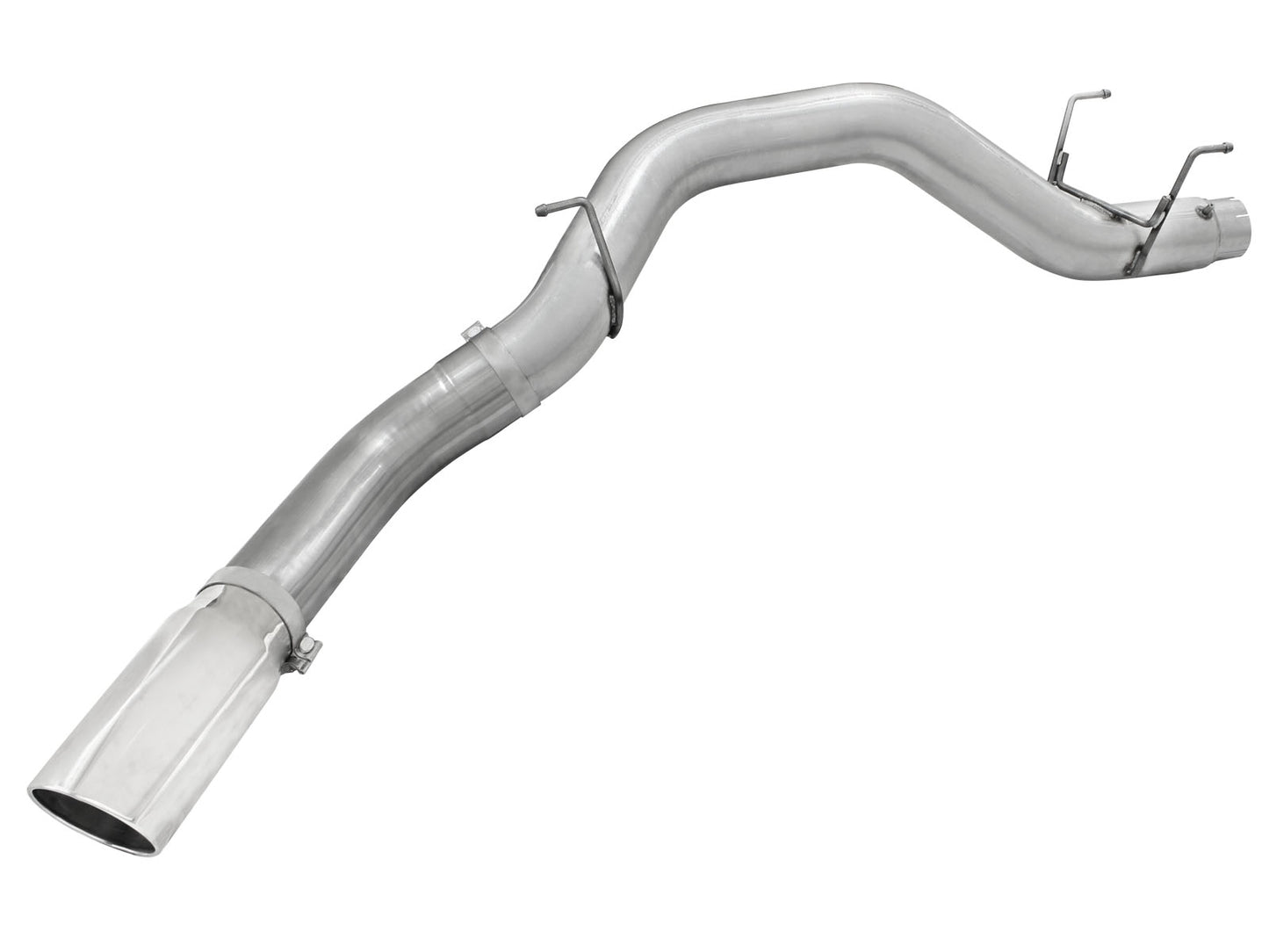 aFe ATLAS 5 IN Aluminized Steel DPF-Back Exhaust System w/Polished Tip - Ram 2013-2018 6.7L - 49-02039-P