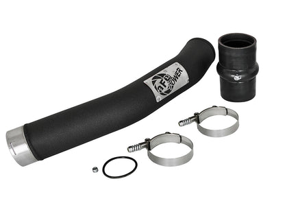 aFe BladeRunner 3 IN Aluminum Hot Charge Pipe Black - Ford 2017-2022 6.7L