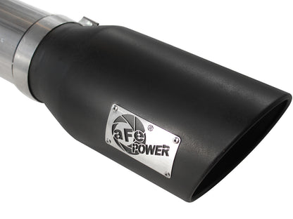 aFe Large Bore-HD 5 IN 409 Stainless Steel DPF-Back Exhaust System w/Black Tip - Chevy/GMC 2007-2010 6.6L
