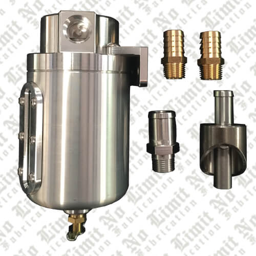 No Limit CATCHCAN Universal Catch Can - Raw Aluminum
