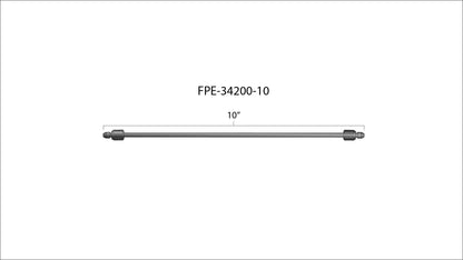 Fleece 10" High Pressure Fuel Line (8mm x 3.5mm Line, M14x1.5 Nuts)