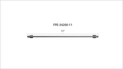 Fleece 11" High Pressure Fuel Line (8mm x 3.5mm Line, M14x1.5 Nuts)