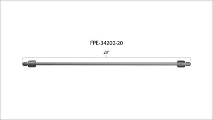 Fleece 20" High Pressure Fuel Line (8mm x 3.5mm Line, M14x1.5 Nuts)