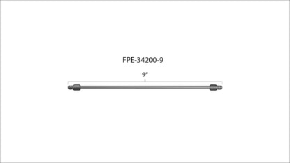 Fleece 9" High Pressure Fuel Line (8mm x 3.5mm Line, M14x1.5 Nuts)